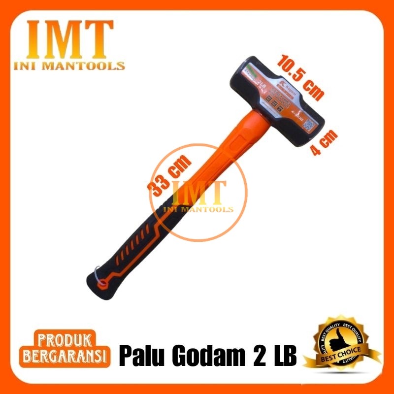 Kapusi Palu Godem Batu Beton Tembok 2 LB Palu Godem/Bogem/Godam Gagang Fiber K-9570