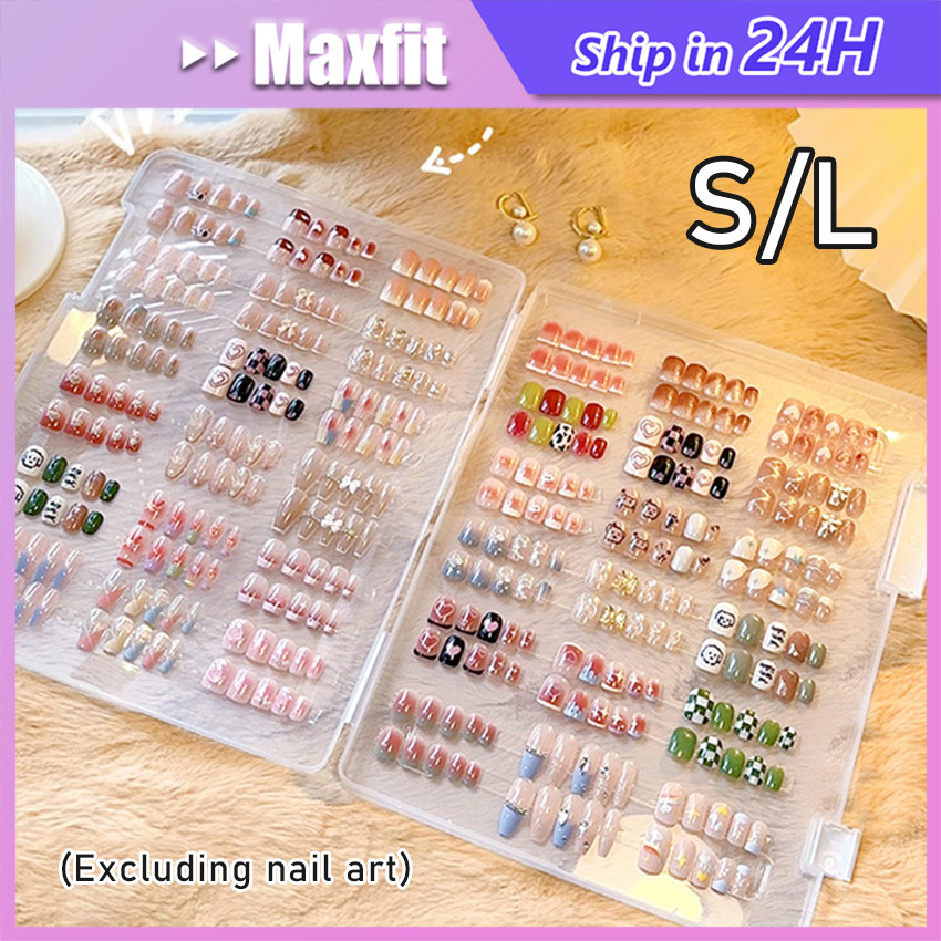 Kotak Display Kuku Palsu Kotak Serbaguna Nail Accessories Kotak Penyimpanan Kuku Palsu S L / Box Kuk