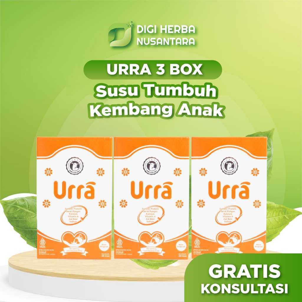 

3 BOX SUSU URRA Susu Kambing Saneen Untuk Penambah Berat Badan & Tinggi Badan Anak - 3 Box
