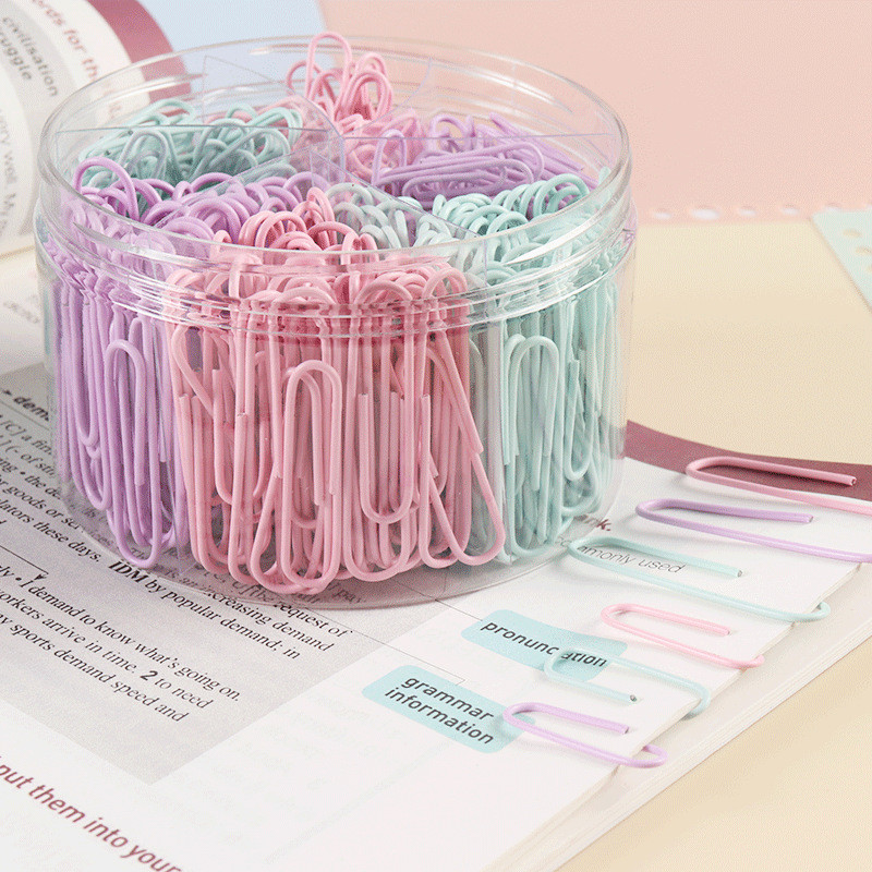 

Colored Paperclips 28mm 50mm Paper Clip Bill Holder Office Student Stationery