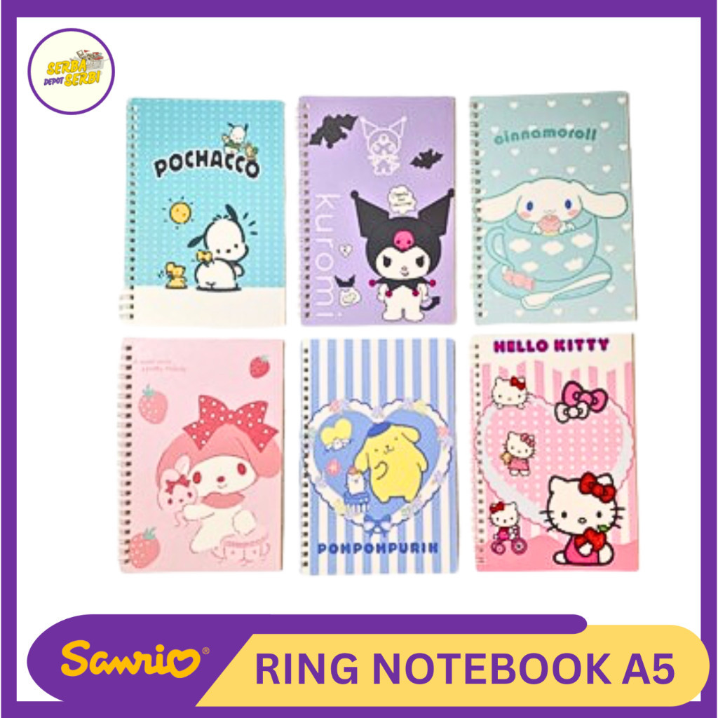 

Buku Tulis Sekolah A5 Sanrio Kuromi Anak Note Book Catatan Harian DSS