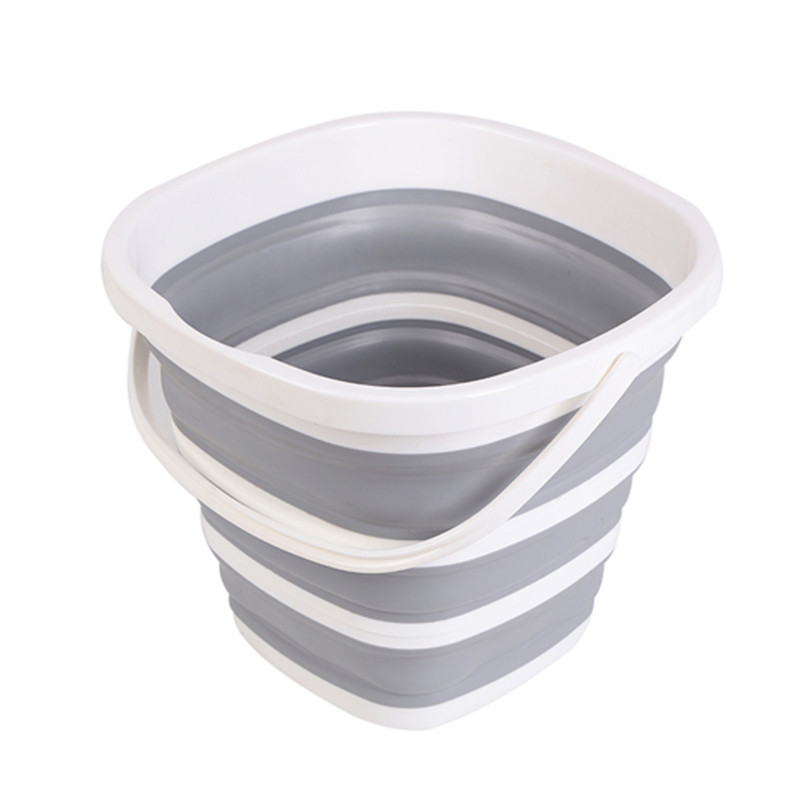 

Bathroom Silicone Folding Bucket Outdoor Car Wash Bucket Square Fishing Supplies 10L Kitchen Camp Bucket