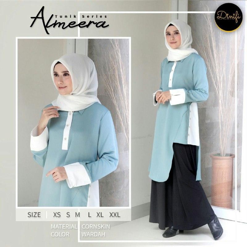 Tunik Kekinian Simple Wanita Tunik Almeera Atasan Muslim By Mouza - Raffasya Hijabers Shopee