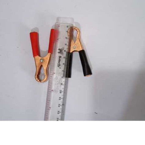 Jepit aki buaya ( set ) 8cm / jepitan aki mobil  / jepit buaya / jepitan accu mobil / penjepit aki
