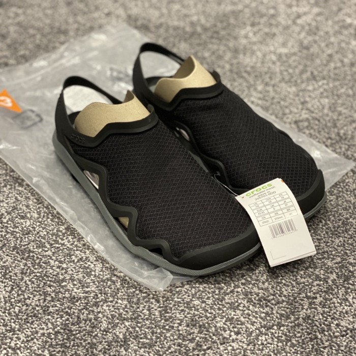 ✨TERLARIS -Crocs / Crocs Swiftwater Mesh Wave / Sepatu Sandal Crocs / Crocs Pria - NAVY, M9