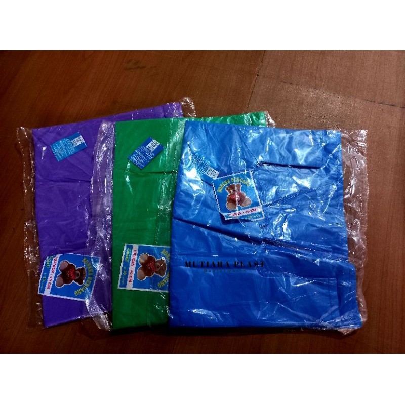 kantong plastik besar boneka beruang 40 HIJAU/BIRU/UNGU