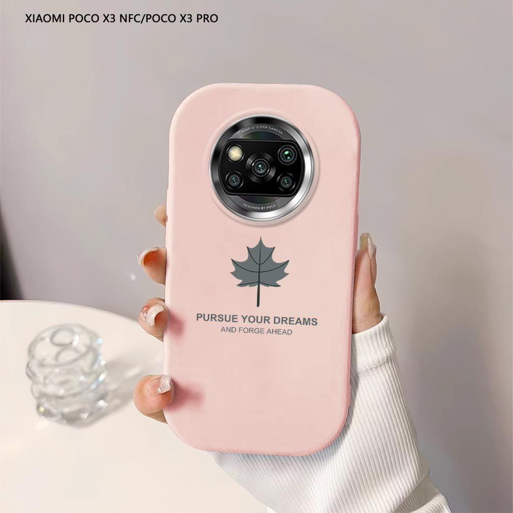 Softcase Untuk Xiaomi Poco X3 NFC X3 GT M3 Pro 4G 5G F4 F3 F2 Pro Maple Leaves Back Cover Case Soft 