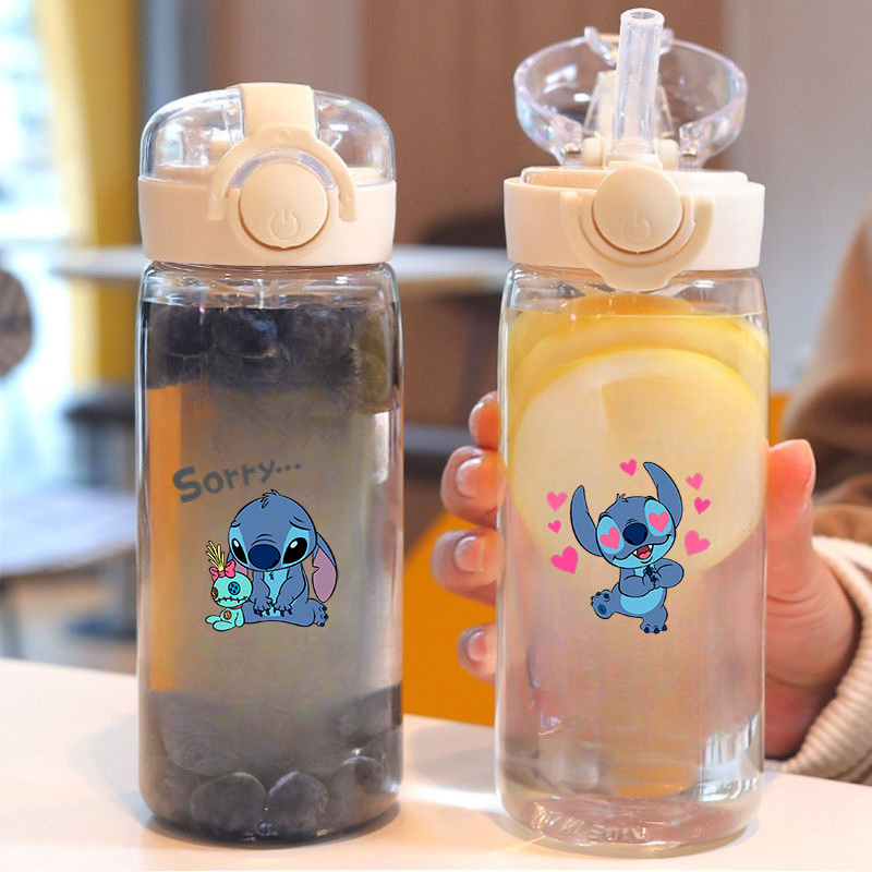 

Disney Stitch Summer Cup with Straw Boy Girl Child Drop-Resistant High Temperature Resistant Large Capacity New Portable Bounce