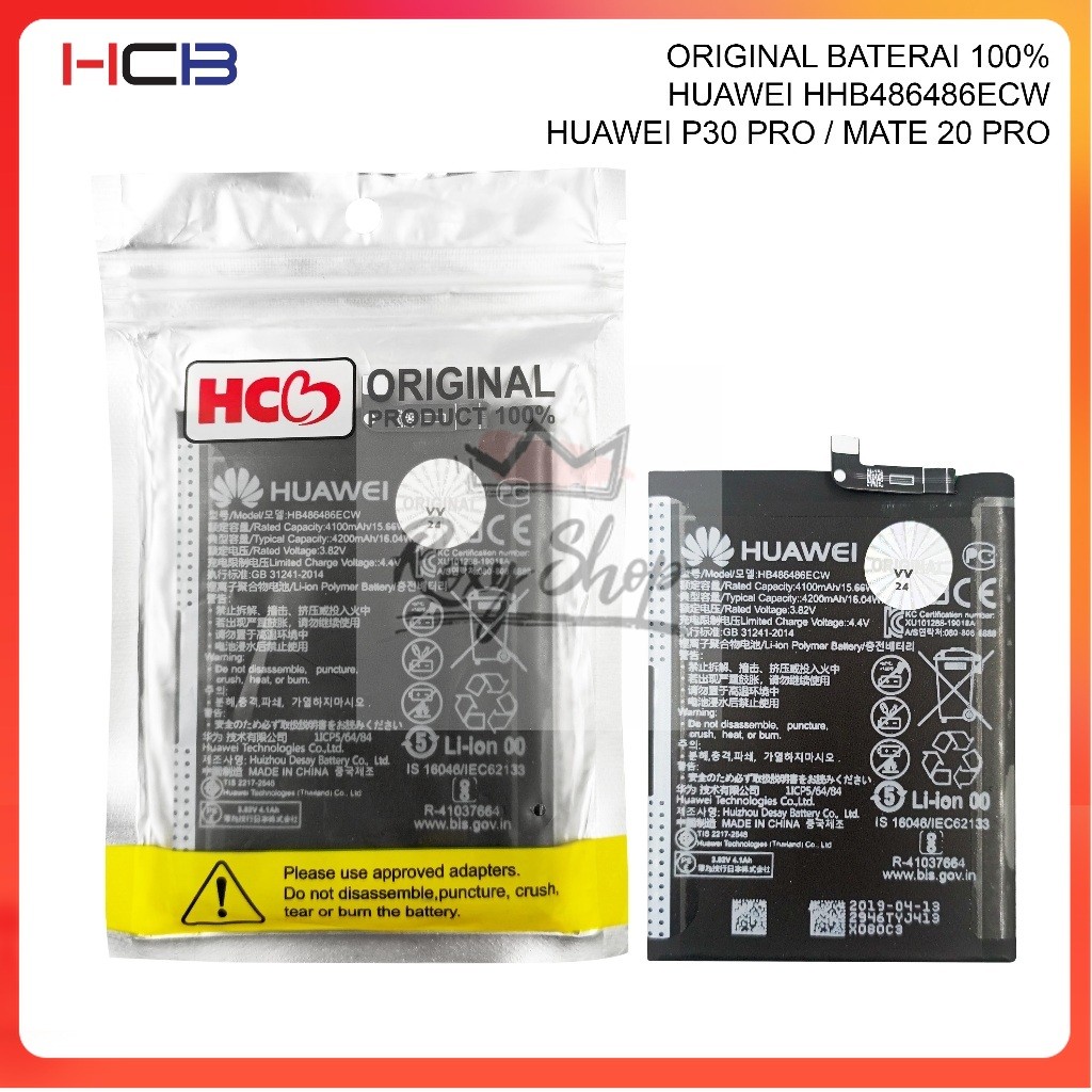 BATTERY BATERAI HUAWEI HB486486ECW HUAWEI P30 PRO / MATE 20 PRO ORIGINAL