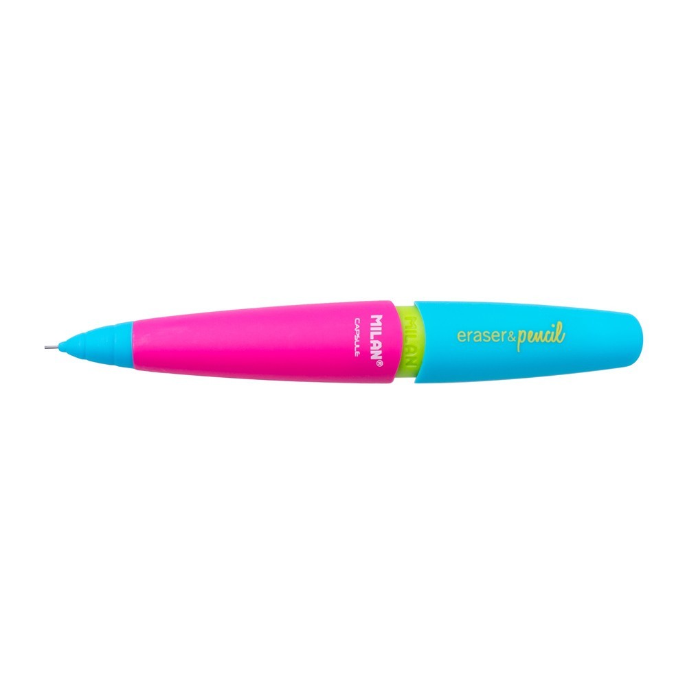 

[BMS Tangerang] Milan Mechanical Pencil Pensil Mekanik Dengan Penghapus 0,7mm Edisi Capsule Warna Biru Pink 1850219 Blue Pink Mix