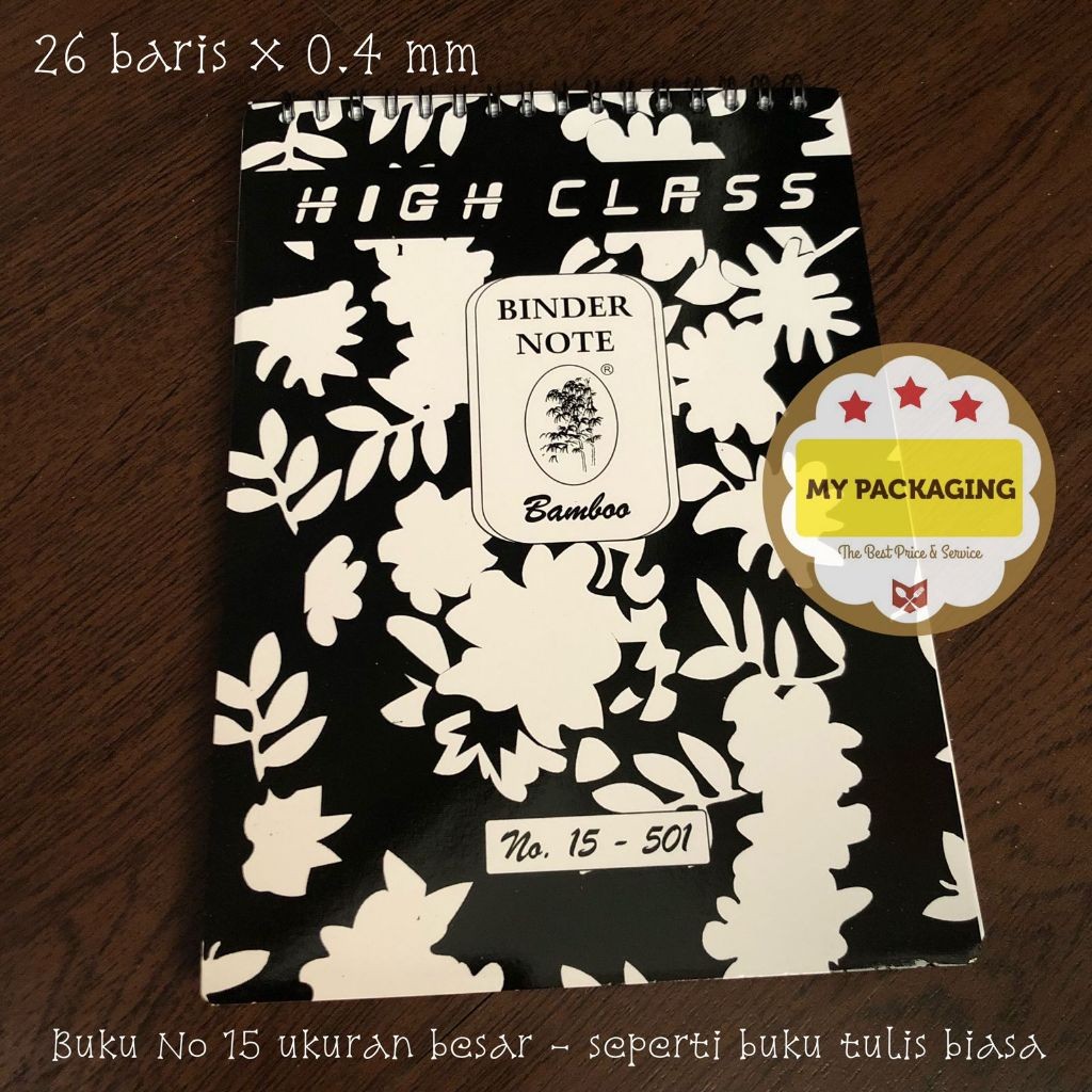 

Buku Catatan merek Bamboo Binder Note High Class / Buku Ring Saku No. 15/10/5