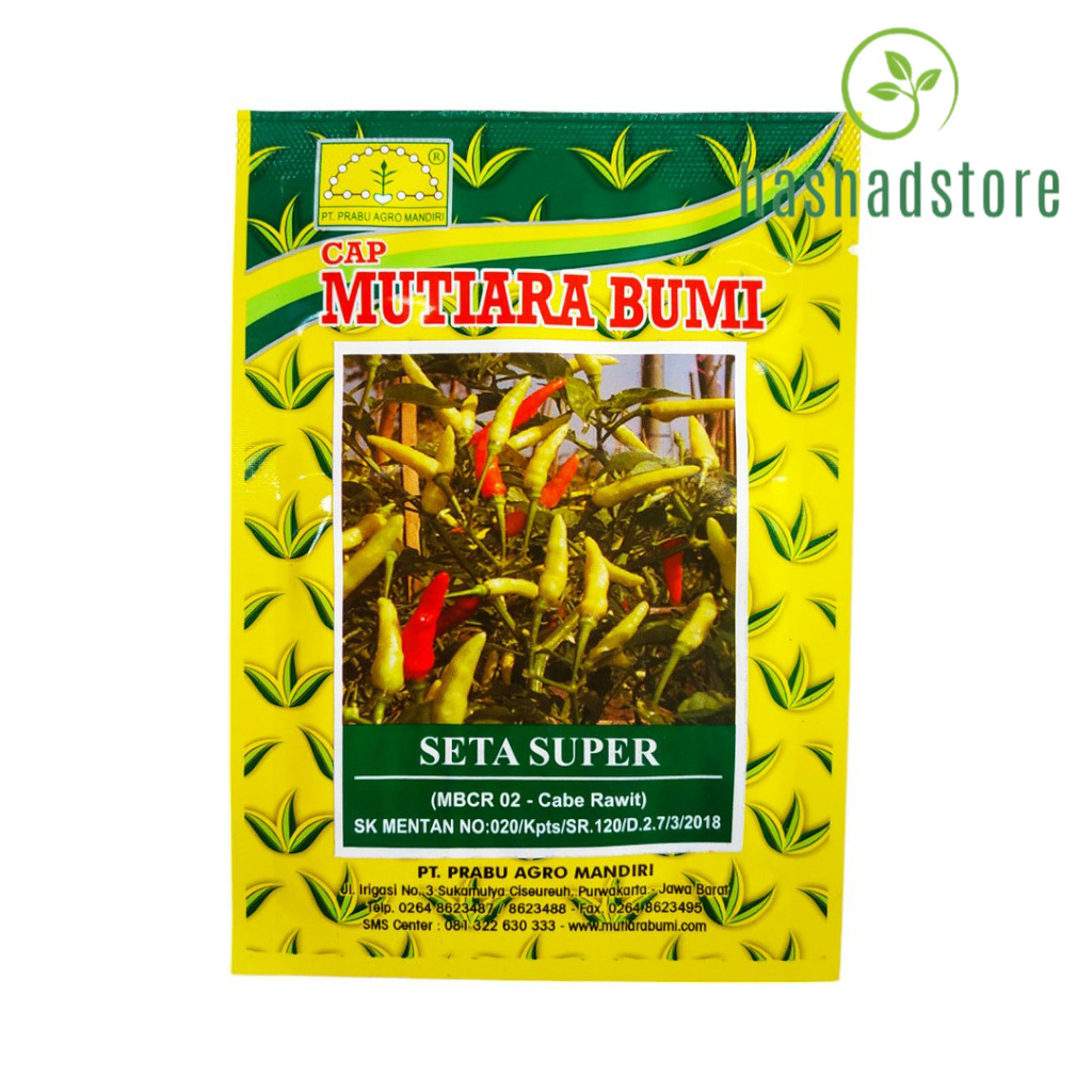 Benih Cabe Rawit SETA SUPER Isi 10 gram Cap Mutiara Bumi