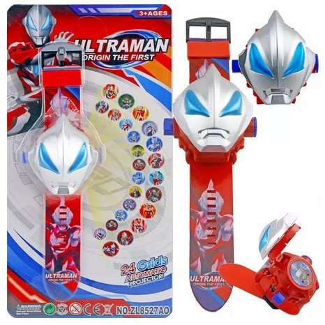 JAM TANGAN ANAK DIGITAL KARAKTER ULTRAMEN LAMPU PROYEKTOR ANAK GROSIR MURAH WT