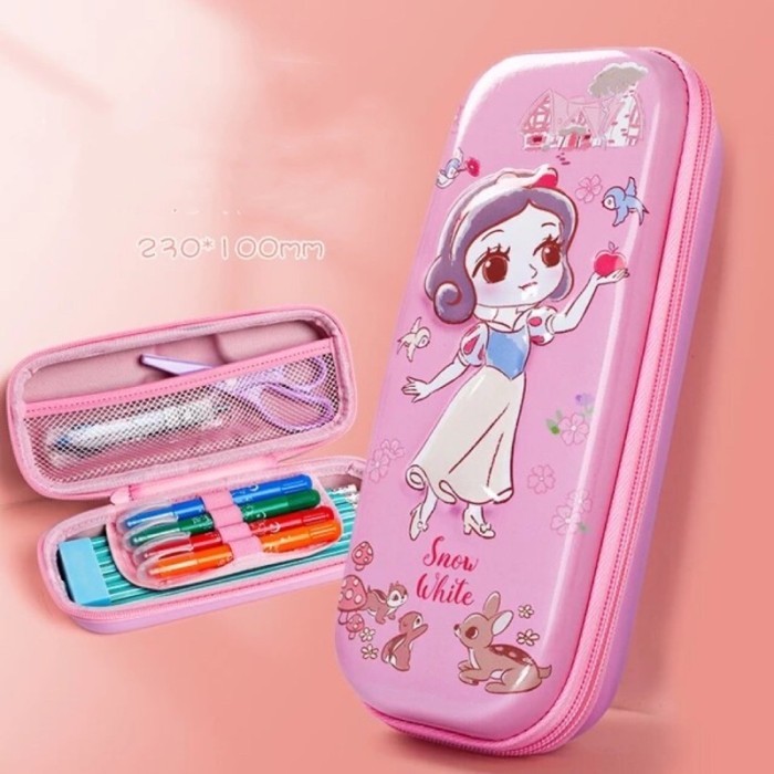 

disney 3d eva material hard case pencil box kotak tempat pensil Disney - Snow white