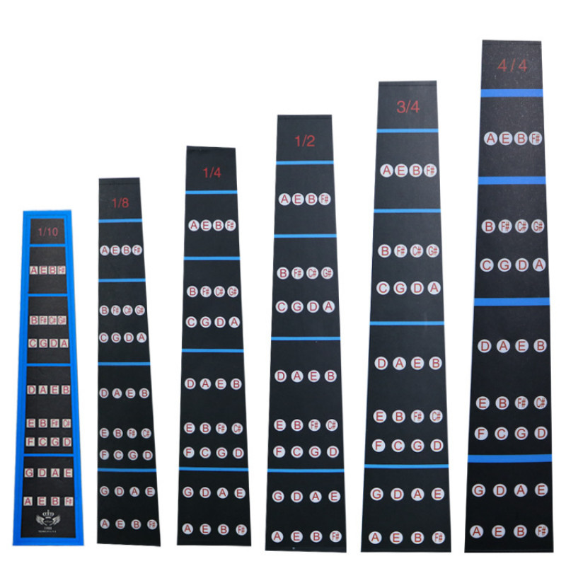 1/8-4/4 Violin Intonation Stickers Fretboard Marker Beginners Learning Violin Fretboard Note Sticker