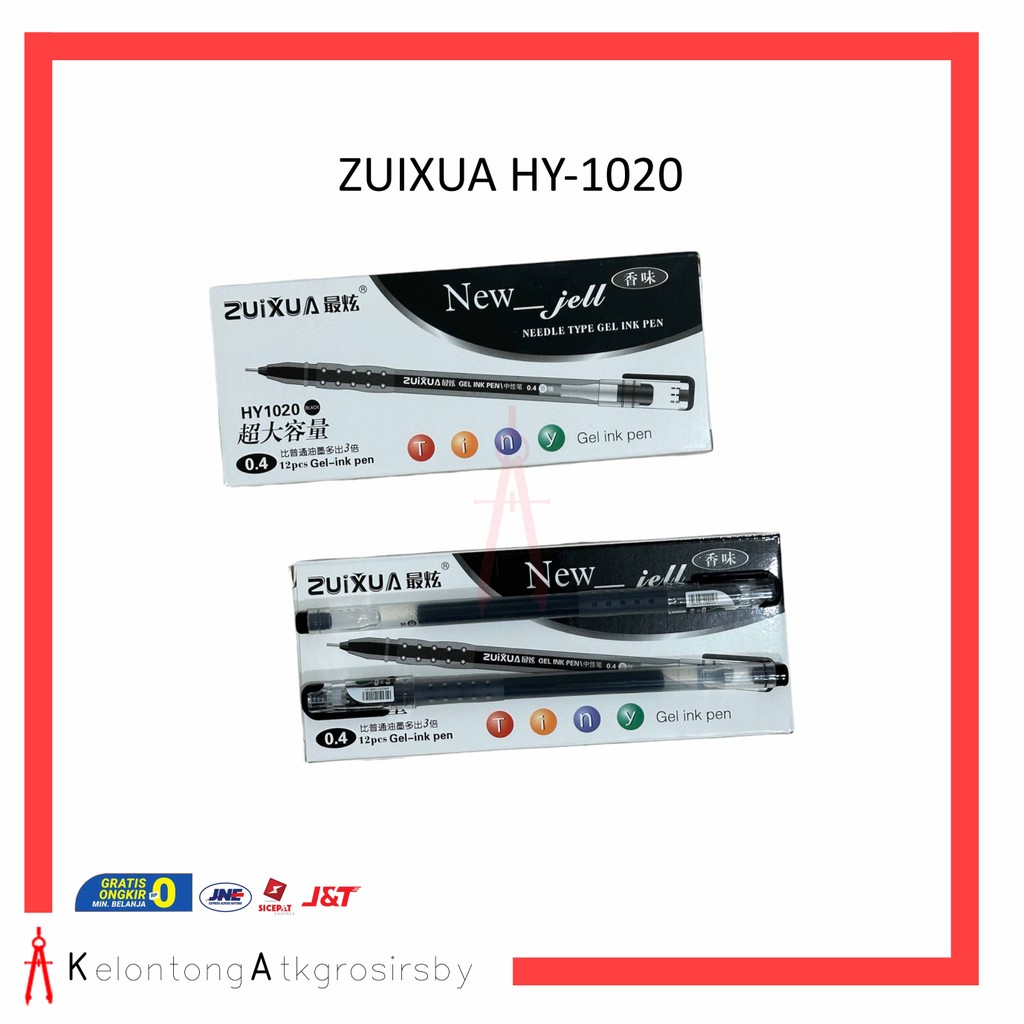 

Ballpoint (12 pcs) / Puplen / Bolpen Gel Zuixua Hitam HY-1020