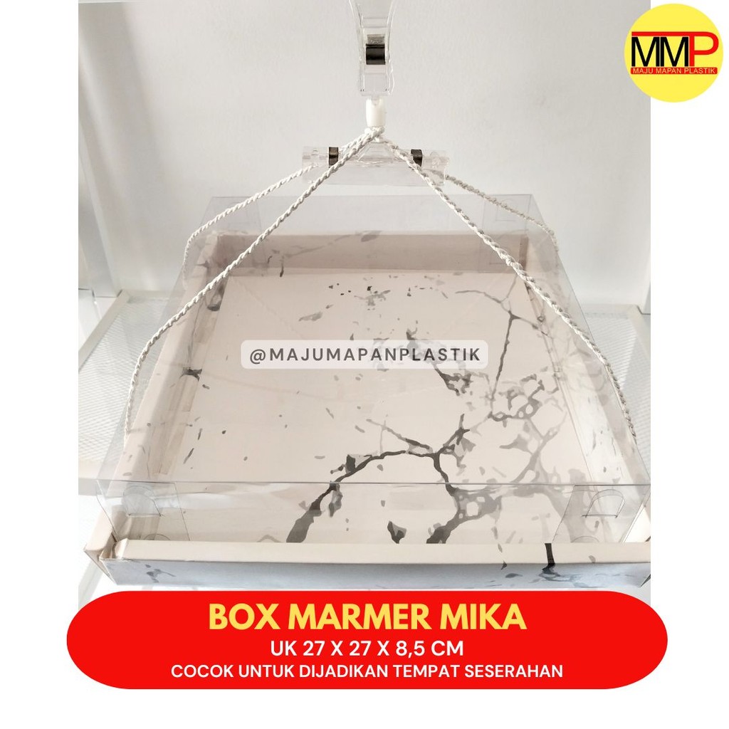 

BOX HAMPERS MIKA MARMER TALI 25X25X8 CM / HANTARAN PREMIUM / KOTAK SESERAHAN