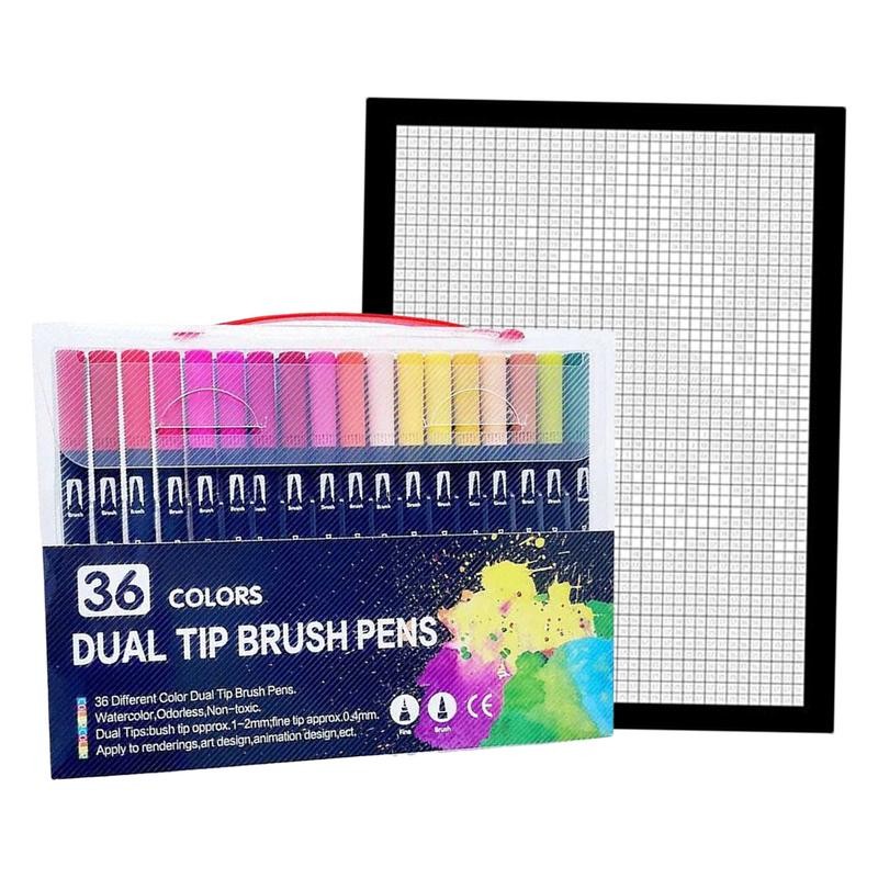 

Color By Number Coloring Book 12/24/36 colors double tips brush pen Quick-drying Watercolor Pencil Set Drawing Books Kids Gifts
