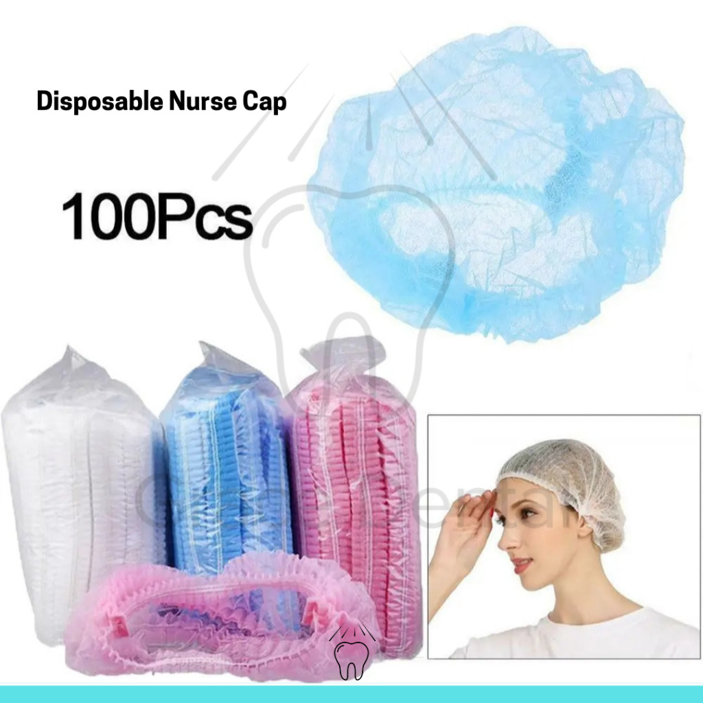 100 pcs Nurse Cap Hair Topi Penutup Rambut Kepala REY