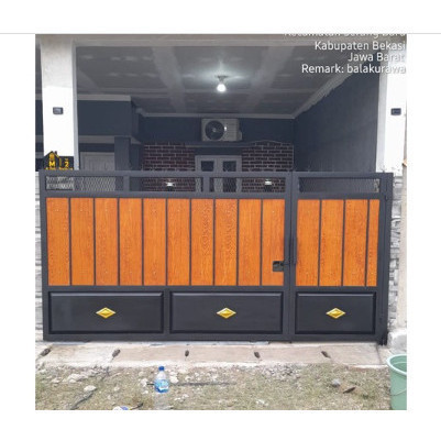 pagar rumah bahan holo galvanis kombinasi GRC/PVC bagus dan murah sejabodetabek