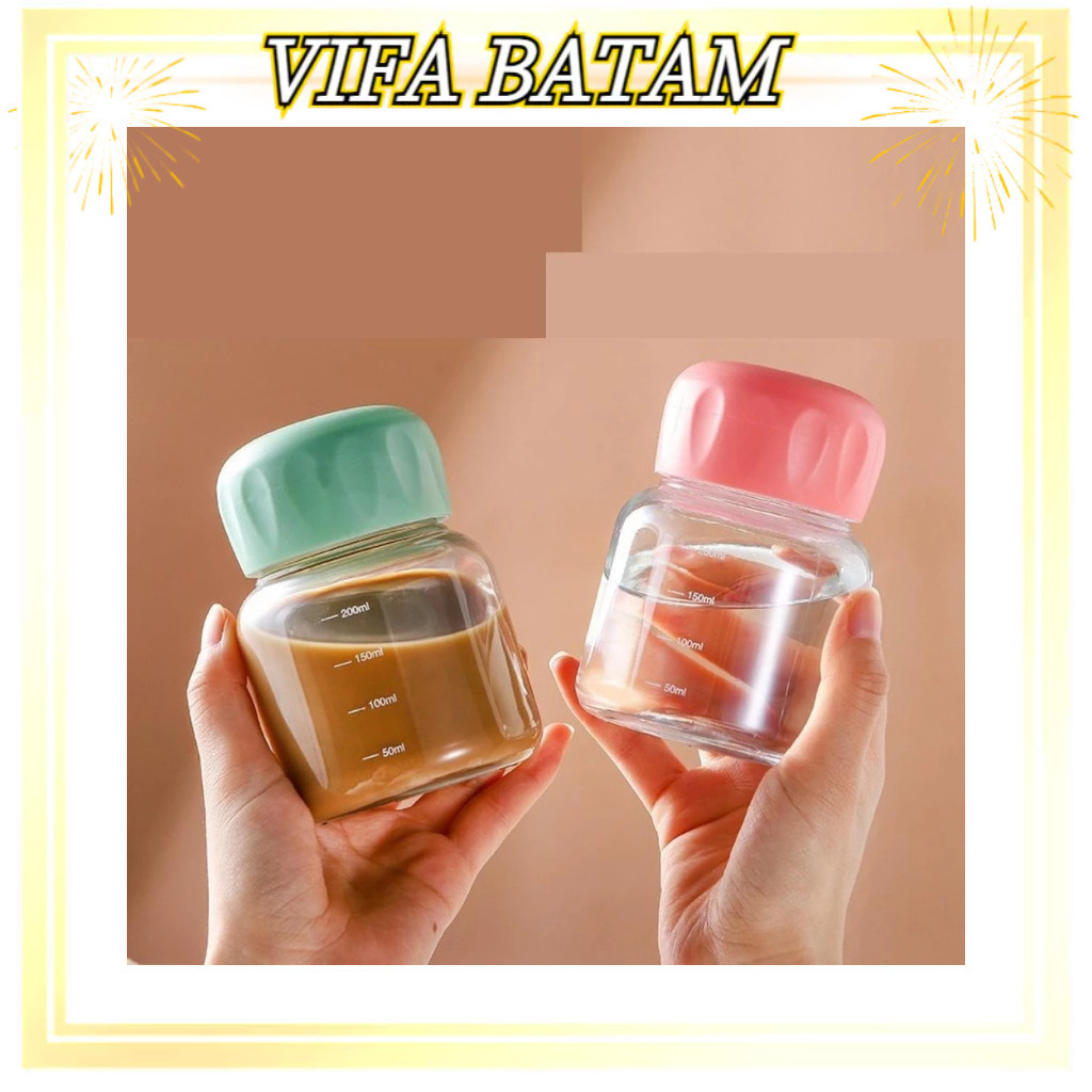VIFA Botol Minum Kaca/ Botol Mini Jus Kaca