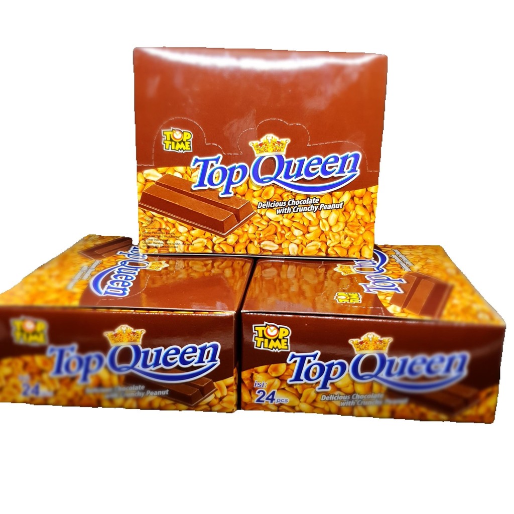 

Cokelat Coklat Kemasan Berbagi Camilan Queen Quen 1 Box isi 24