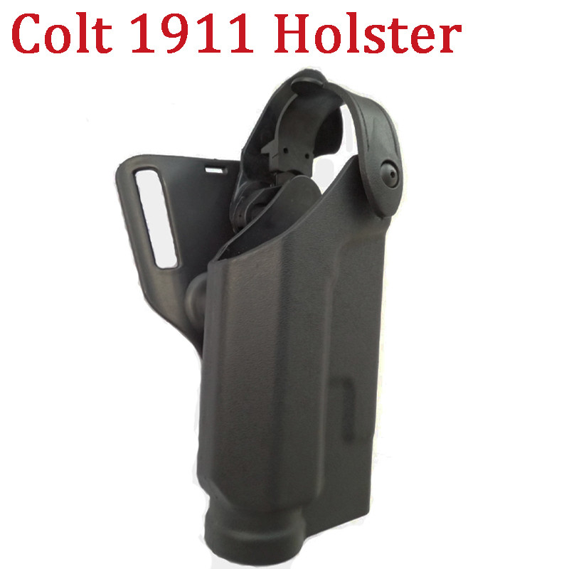 Hunting Airsoft Right Hand Colt 1911 Gun Belt Holster Bearing Flashlight Tactical Pistol Shooting Gu
