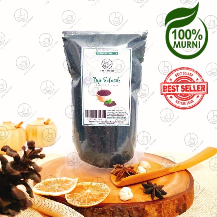 

250gr Basil Seed / Biji Selasih Besar & Bersih / Rempah / JSR 100