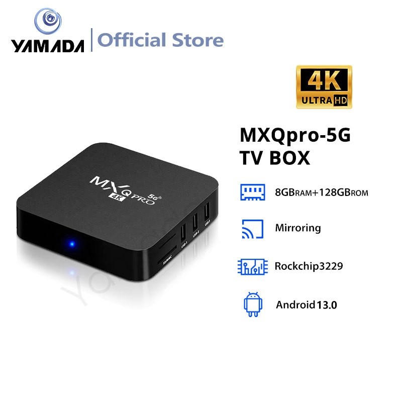 Azzam_Allstore Android tv box MXQ pro  Android 13.0os RAM 8GB ROM 128GB STB 4K Smart Tv Box