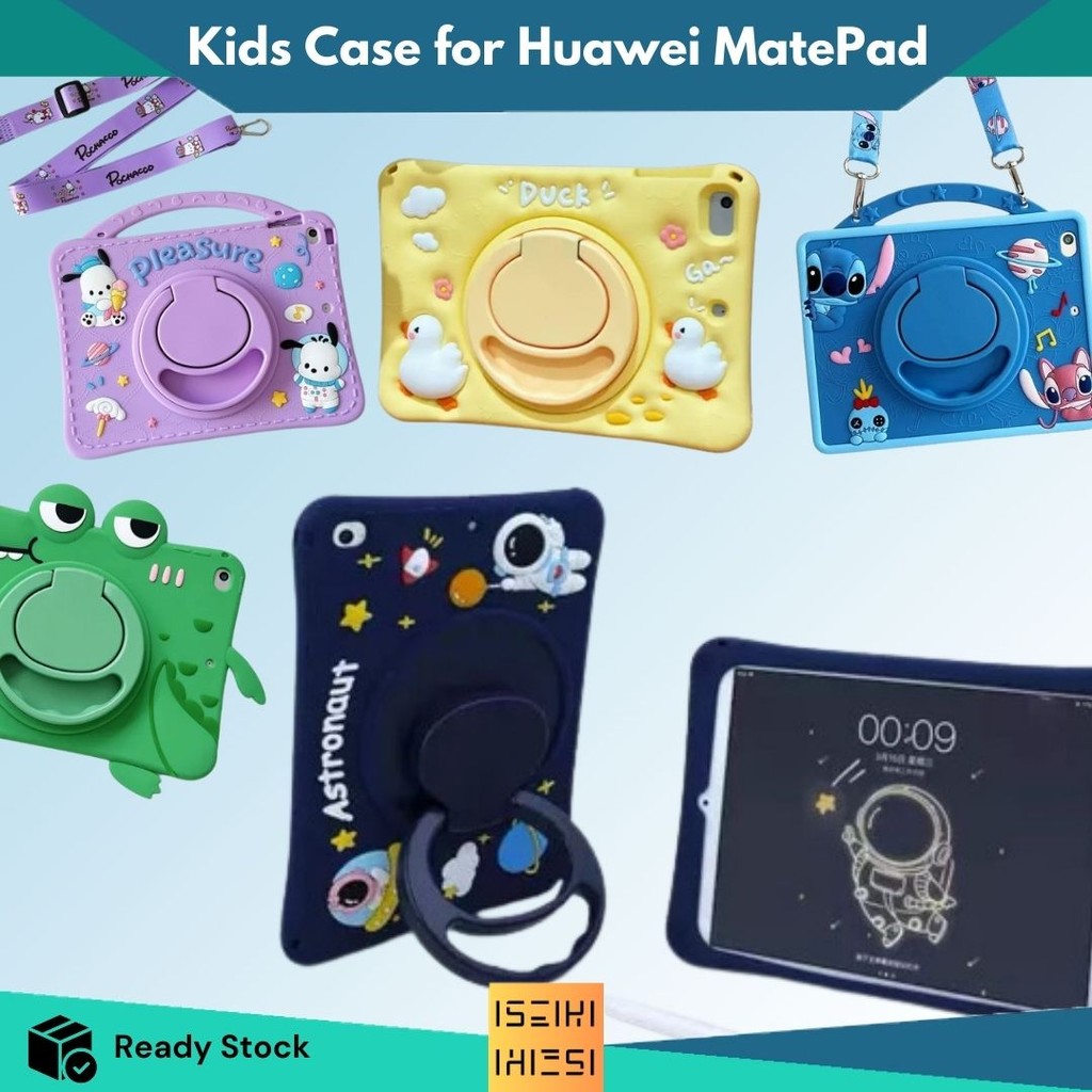 Silikon Case Kids Huawei Matepad SE/Matepad Air 11.5"/Matepad T10S Casing Tablet 360 Standing Handle