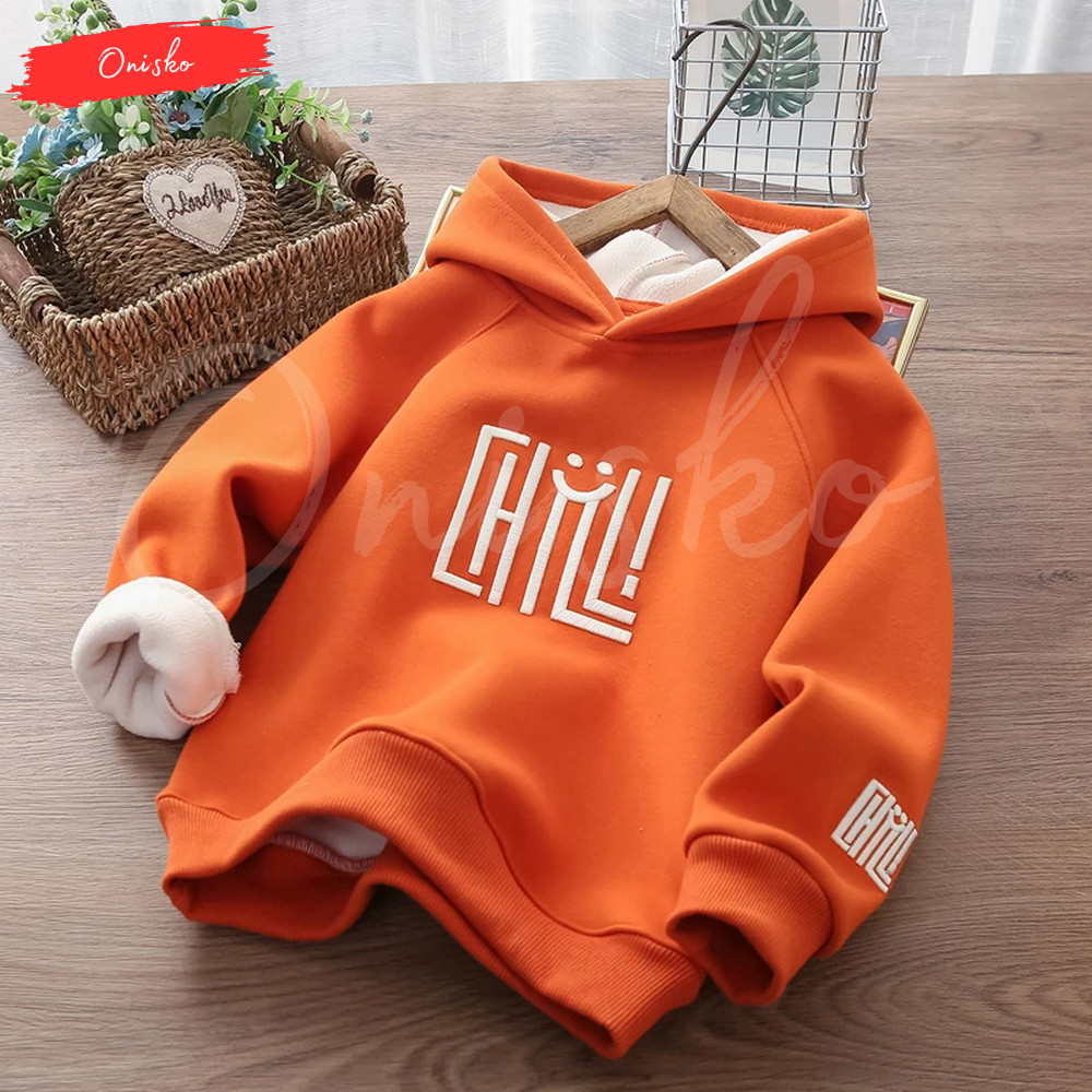 Sweater Hoodie Anak Laki Laki Perempuan Usia 1-16 Tahun Bulan CUSTOM HURUF ANGKA NAMA LOGO Motif CHI