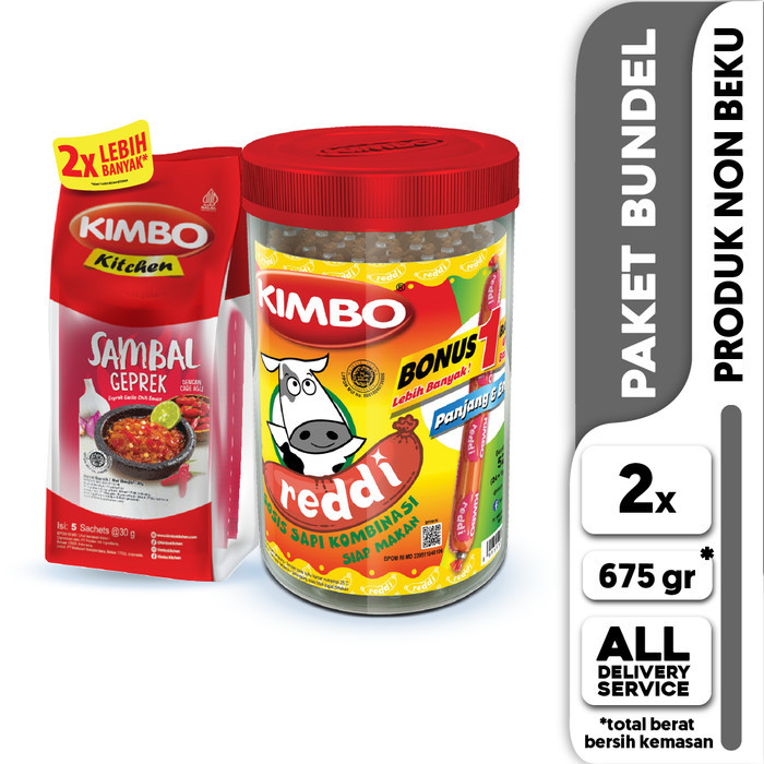 

Paket KIMBO Sambal Geprek & Reddi Sosis Sapi Toples
