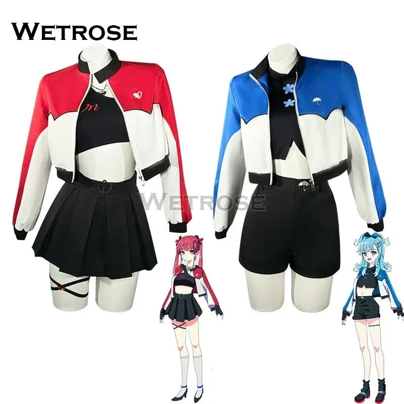 [Wetrose] Hololive Vtuber Kobo Marine III MV Cosplay Costume Stage Suit Wanita Kostume Set Halloween