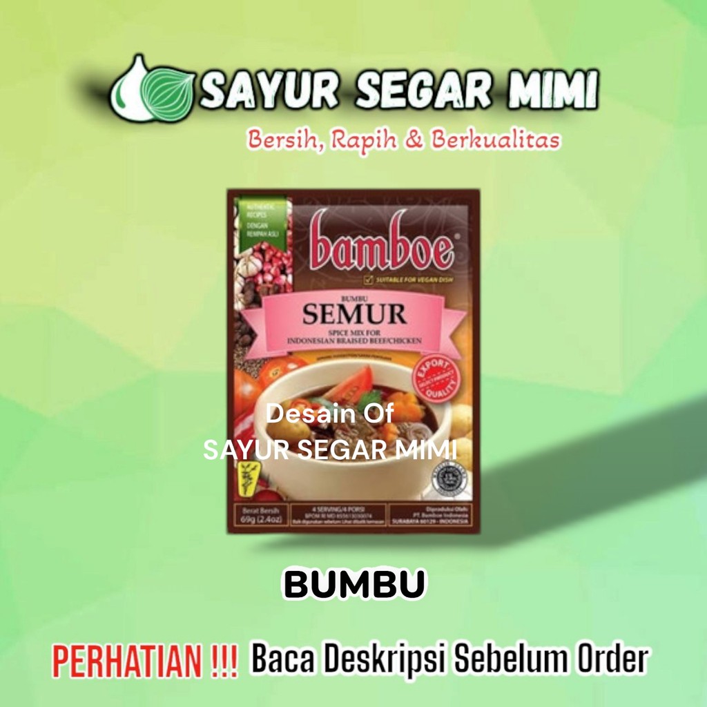 

Bamboe Bumbu Semur 69gr - Sayur Segar Mimi