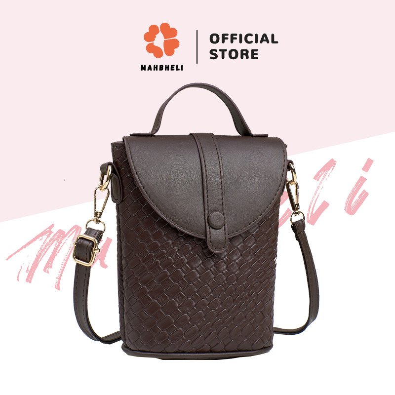 MAHBHELI.ya Fashion Tas HP Sling Bag Wanita Dompet Muat Phone Tali Lucu Korean Style Tas HP Selempan