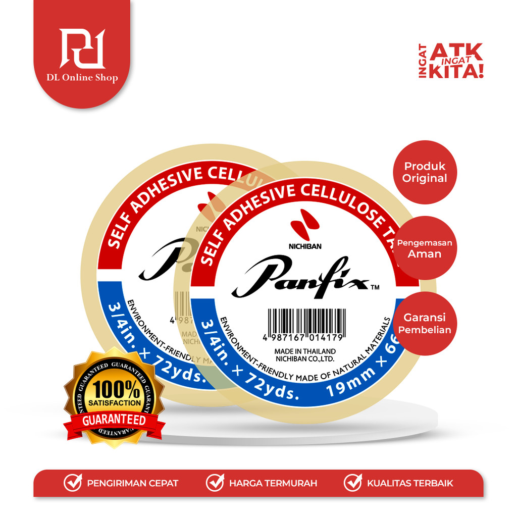 

PANFIX SELOTIP BENING/ CELLULOSE TAPE 0.5" x 72YARD (1ROLL)