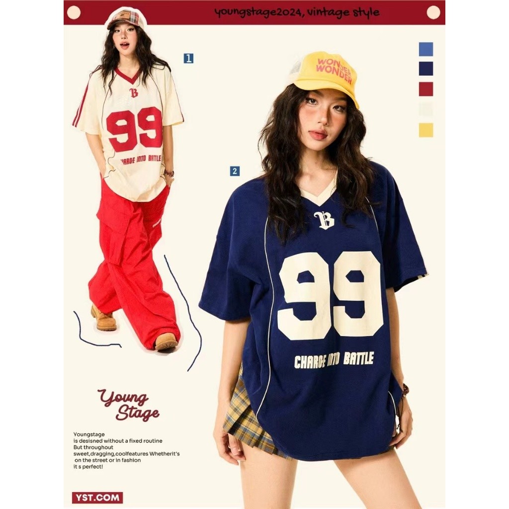 [COD✅] Aroana T-shirt Jersey Kerah V Ukuran Besar/T-shirt Olah Raga T-shirt Ukuran Besar/T-shirt Jer