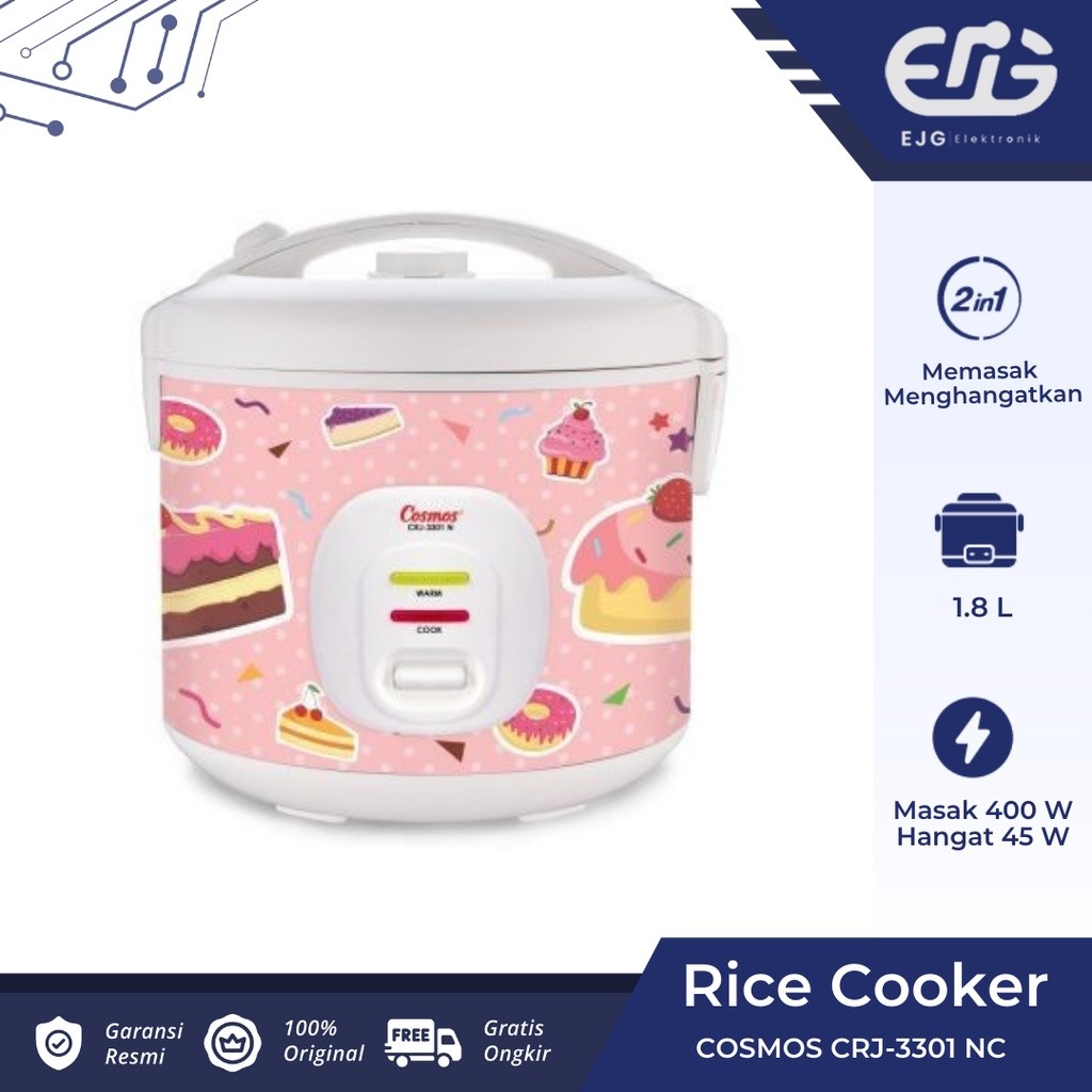 Magic Com Cosmos CRJ 3301 NC CRJ 3301 NB Rice Cooker 1.8 Liter Cake Series CRJ3301NC CRJ3301NB