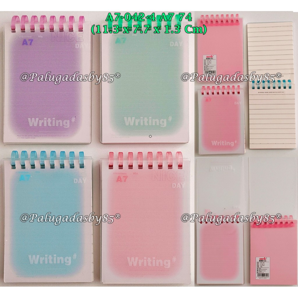 

(1 Biji) Spiral Note Book A7 70-74 Lembar 11.3 x 7.7 x 1.3 Cm / Spiral Notebook GXIMP A7-042-4