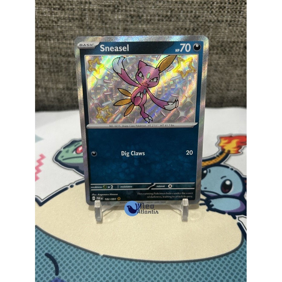 Pokemon TCG English Sneasel - 182/091 - Shiny Rare Scarlet & Violet: Paldean Fates