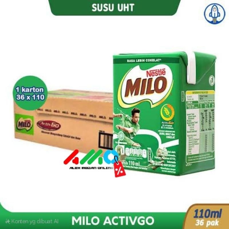 

MILO ACTIVE-GO UHT 110ml 1DUS isi 36pcs Khusus Instan