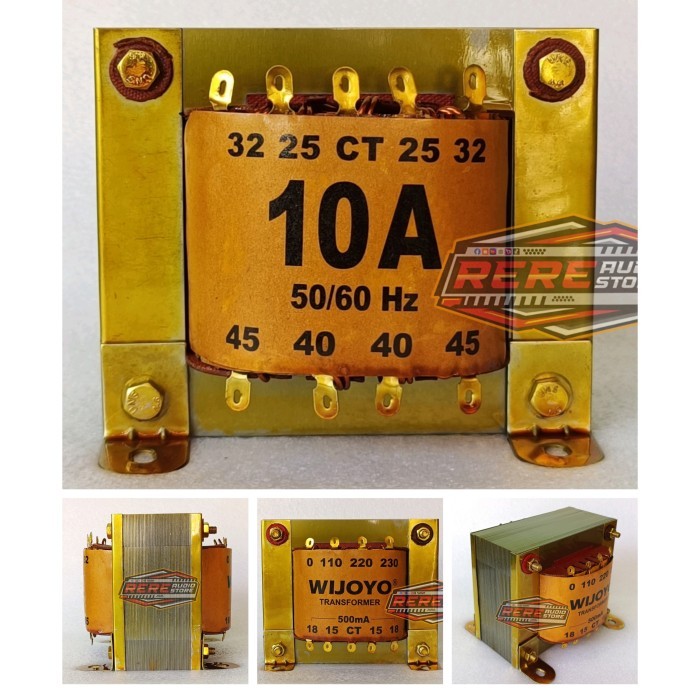 Trafo WIJOYO Murni 10A BESAR CT 45V / Travo 10 Amper BIG CT 45 Volt Tembaga Murni