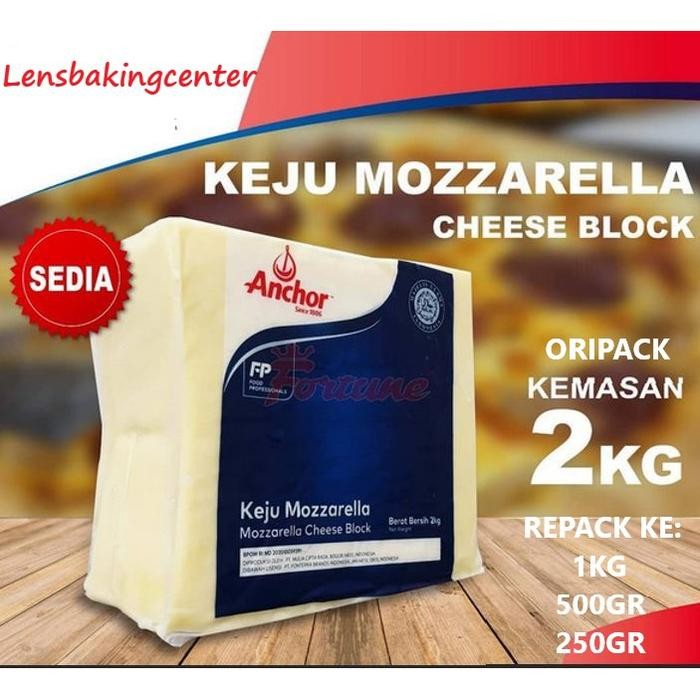 

KEJU MOZARELLA MOZARELA ANCHOR 500GR 500 GRAM 250 GR 250GRAM REPACK - 250gr repack
