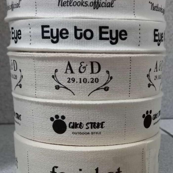 Hot Produk Sablon label baju broken white uk. 1,5 cm murah Terbaik dan Terlaris