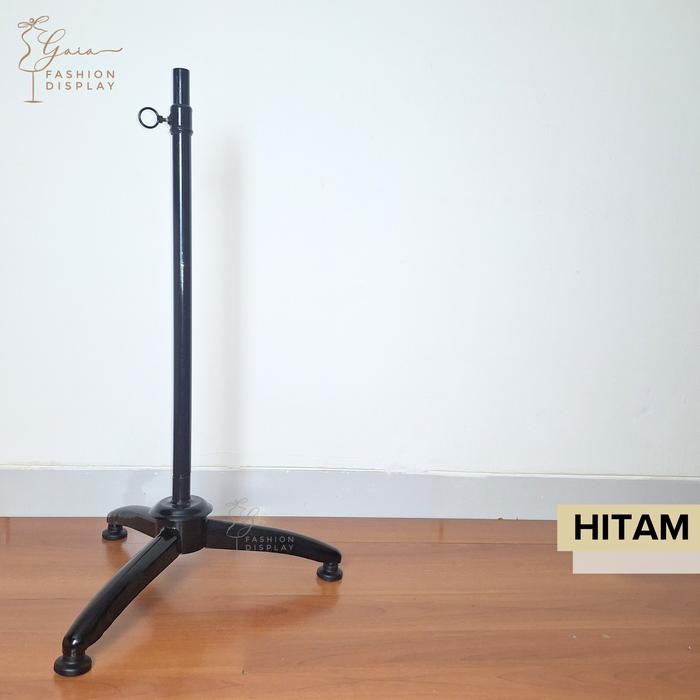 Kaki Penyangga Manekin Tiang Manekin Kaki Besi Tiang Besi-BH - Hitam
