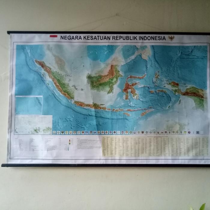 Peta Indonesia NKRI peta dinding edisi thn 2023 lengkap 38 provinsi