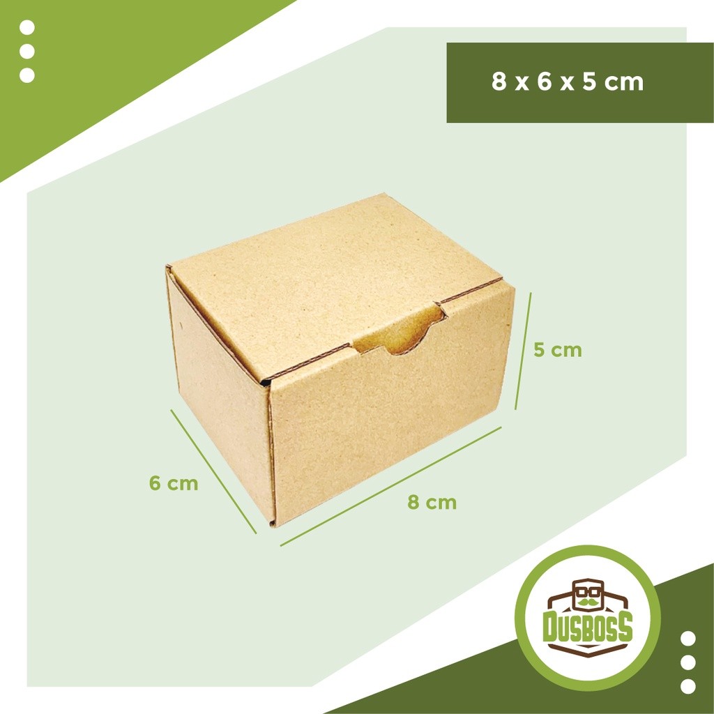 

Kardus karton uk. 8 x 6 x 5 cm --Die Cut dan easy usage- aksesories / multifungsi