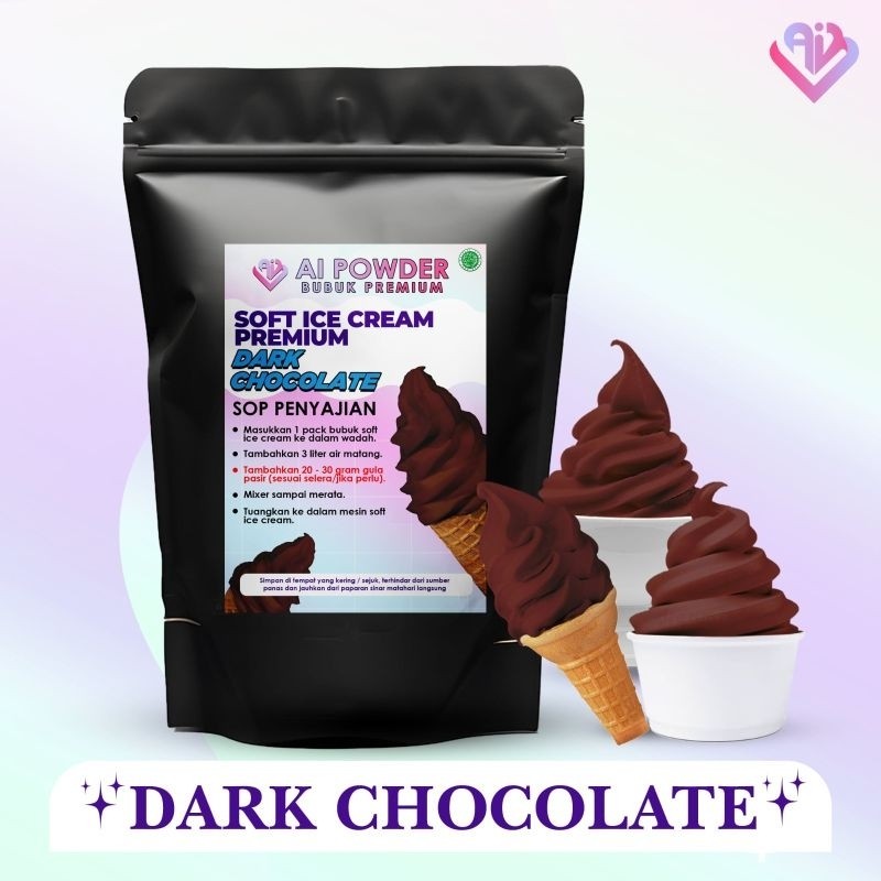 

Dark Chocolate Bubuk Soft Ice Cream Premium The Best 1Kg