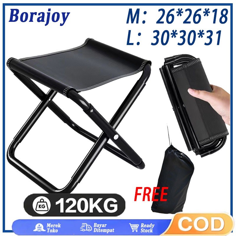

Kursi lipat bangku portabel camping outdoor / camping kursi lipat dengan tas lipat Beban 100 kg
