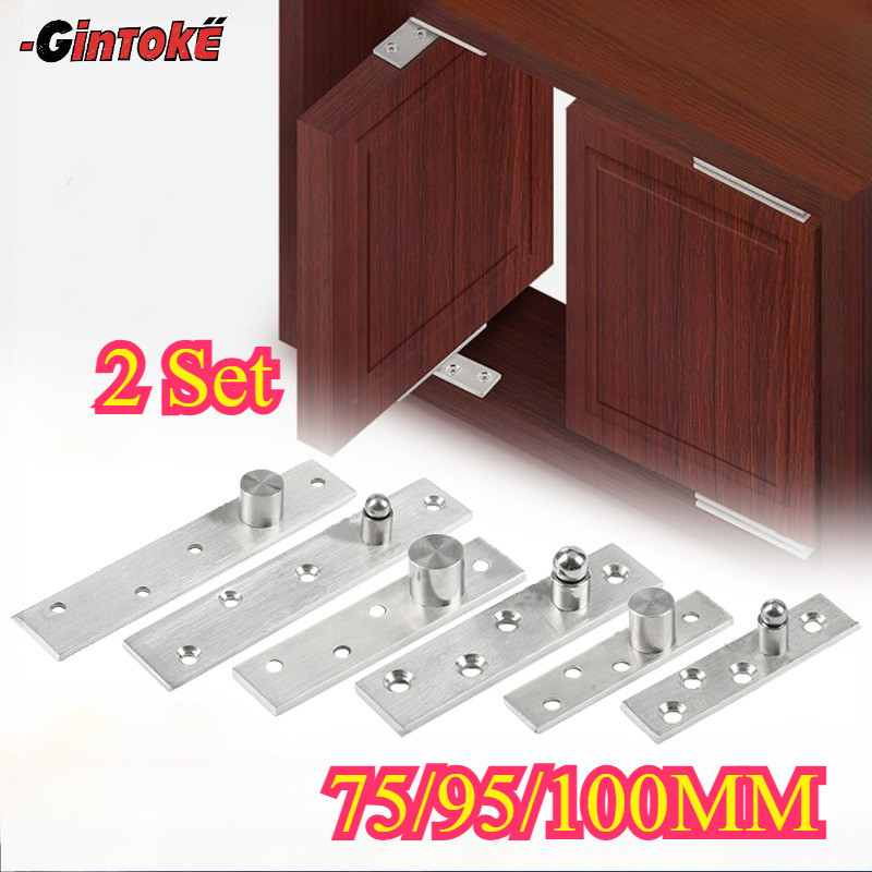 2 Set Stainless Engsel Pivot Pintu/ Engsel Pivot Tanam Jendela / Engsel Tanam Putar/Engsel Pivot Sta